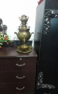 سماور روسی زغالی ۵ لیتری قابل استفاده و دکوری
