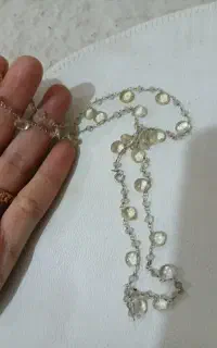 زنجیر نقره باسنگ سیترین