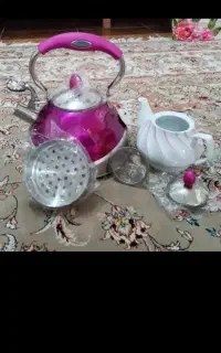 کتری و قوری سرخابی