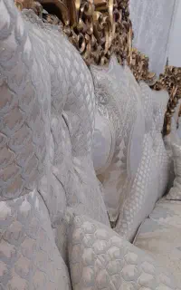 مبل سلطنتی ۹ نفره چوب راش، بدون استفاده،همراه عسلی