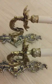 ۲ عدد دیوارکوب برنز قدیمی