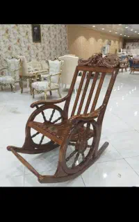 صندلی راک چوبی