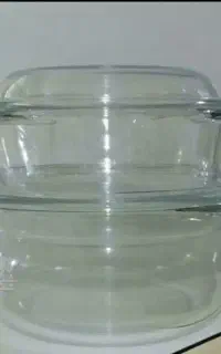 قابلمه پیرکس فرانسه قدیمی و چنگال نوستالژی
