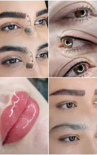 آموزش و خدمات شیدینگ لب خط چشم بن مژه فیبروز میکرو