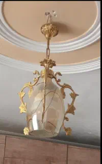 لوستر سه شاخه برنج