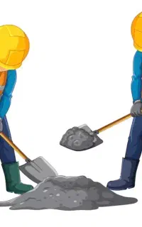 کارگر و بنای ساختمانی