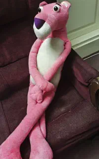 عروسک پلنگ صورتی نو