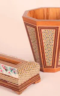 ست پزیرایی (جادستمال کاغذی،جاقاشق چنگالی،سطل خاتم)
