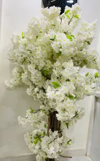 درخت شکوفه سفید مصنوعی