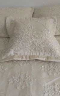 روتختی دونفره دانتل مرواریددوزی شده ترک نونو