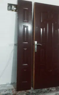 باسلام درب چوبی بهترین جنس راش چشمی دولنگه