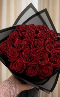 دسته گل رز روبانی زیر قیمت فقط امشب
