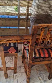 میز ناهار خوری دو نفره چوبی