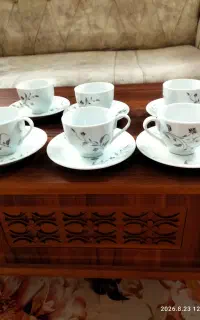فنجان و نعلبکی چینی مرجان اصل