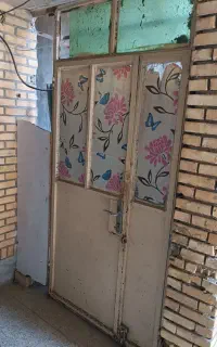 حصارآهنی با قوطی ۲×۲ و درب سالن دو لنگه