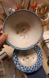 کاسه عتیقه قجری ۱۴۰سال قدمت