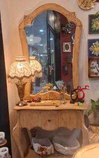 آینه و کنسول چوبی پتینه کاری