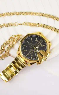 ساعت مچی مردانه+دستبند+گردنبند /پرداخت درمحل