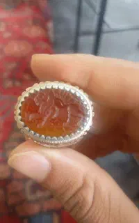 انگشتر عقیق یمنی  رکاب نقره استاد فرهاد