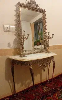 اینه شمعدان برنز