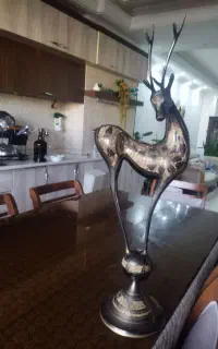 مجسمه ی غزال برنز طرح اهو