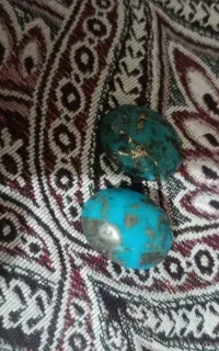 دوعدد سنگ فیروزه اصل
