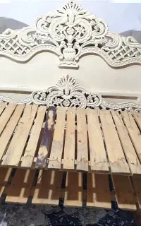 تخت دو نفره فوق لاکچری ، چوب گردوی اصل