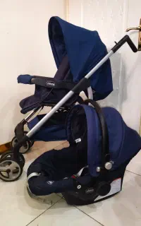 کالسکه کریر چیکو chicco مسافرتی عصایی محکم خارجی