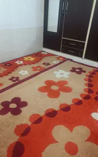 گلیم فرش کار کرده در حد نو