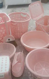 سرویس پلاستیک آباژور ساعت سطل اشغال میوه‌خوری دیس