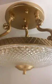 لوستر سقفی ۵ شعله برنجی