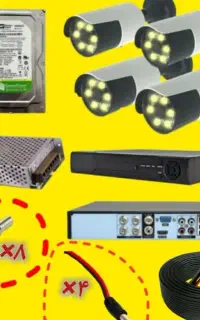 دستگاه DVR و 4 عدد دوربین بولت/دوربین مداربسته
