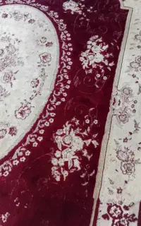 فرش ۹متری کرم زرشکی