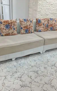 مبل ال با گل میز