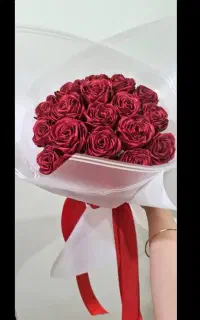 دسته گل روبانی