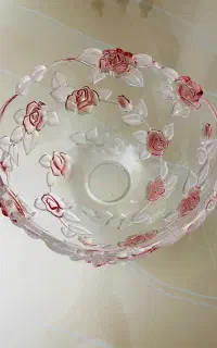 ظرف کریستال گل برجسته