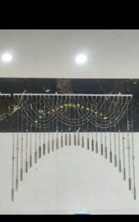 لوستر کریستال و پرده کریستال