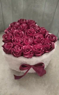 گل روبانی بادمجانی شیک و خاص