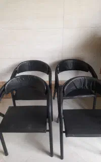 ۴ عدد صندلی انتظار mp مشکی در حد
