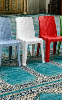 صندلی و میز پلاستیکی انتظار مسجد طرح دیاکو2
