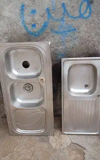 یکعدد سینک سالم و تمیز، دو لگنه فروخته شده