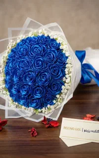 گل های روبانی رنگ آبی پینترستی جذاب + سفارشی