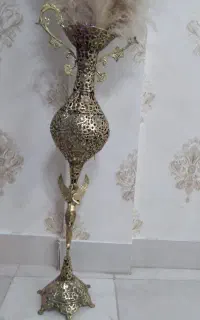 بوفه،ساعت،گلدان برنجی
