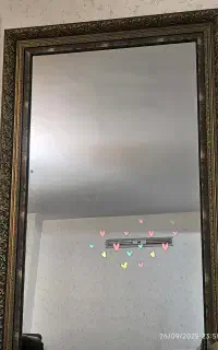 آینه قدی چوب طرح سنگی در حد نو