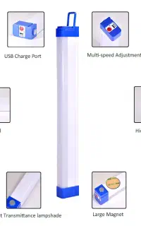 چراغ اضطراری USB شارژی آهن ربا دار