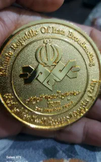 دوعدد مدال روکش آب طلا فروشی