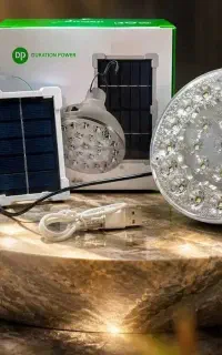 نور افکن شارژی با پنل خورشیدی