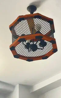 لوستر چوبی فلزی