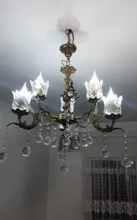 لوستر ۶ شعله برنز