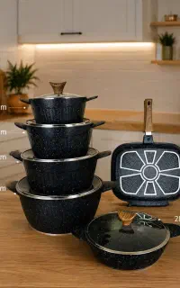 سرویس قابلمه چدن تانی کاسیو تفلون گرانیت جاادویه